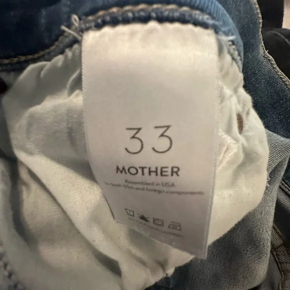 MOTHER Blue Ankle Cropped Jeans - Picture 2 of 4